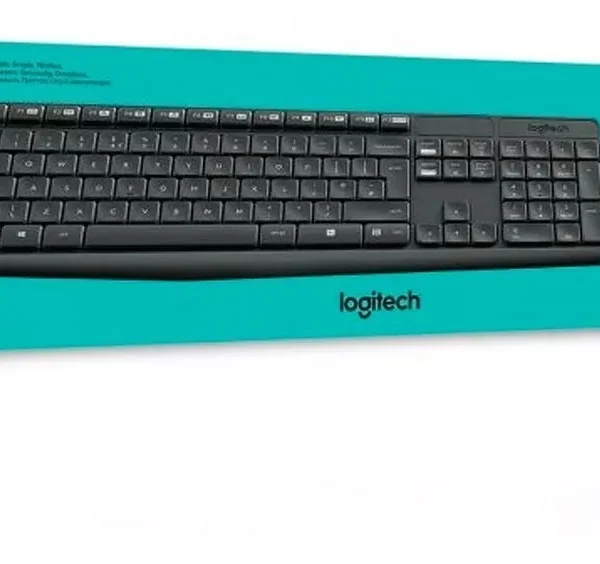 Kit de teclado y mouse inalámbrico Logitech MK235 Español teclado grafito y mouse negro
